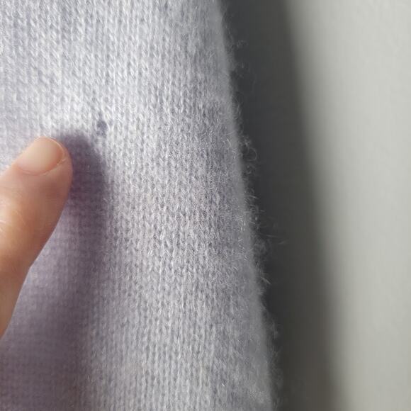 White + Warren Cardigan Sweater Small Light Blue 100% Cashmere Drape Open Front - Picture 5 of 13